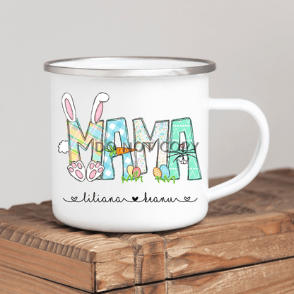 Mama Custom Easter Enamel Mug Mug