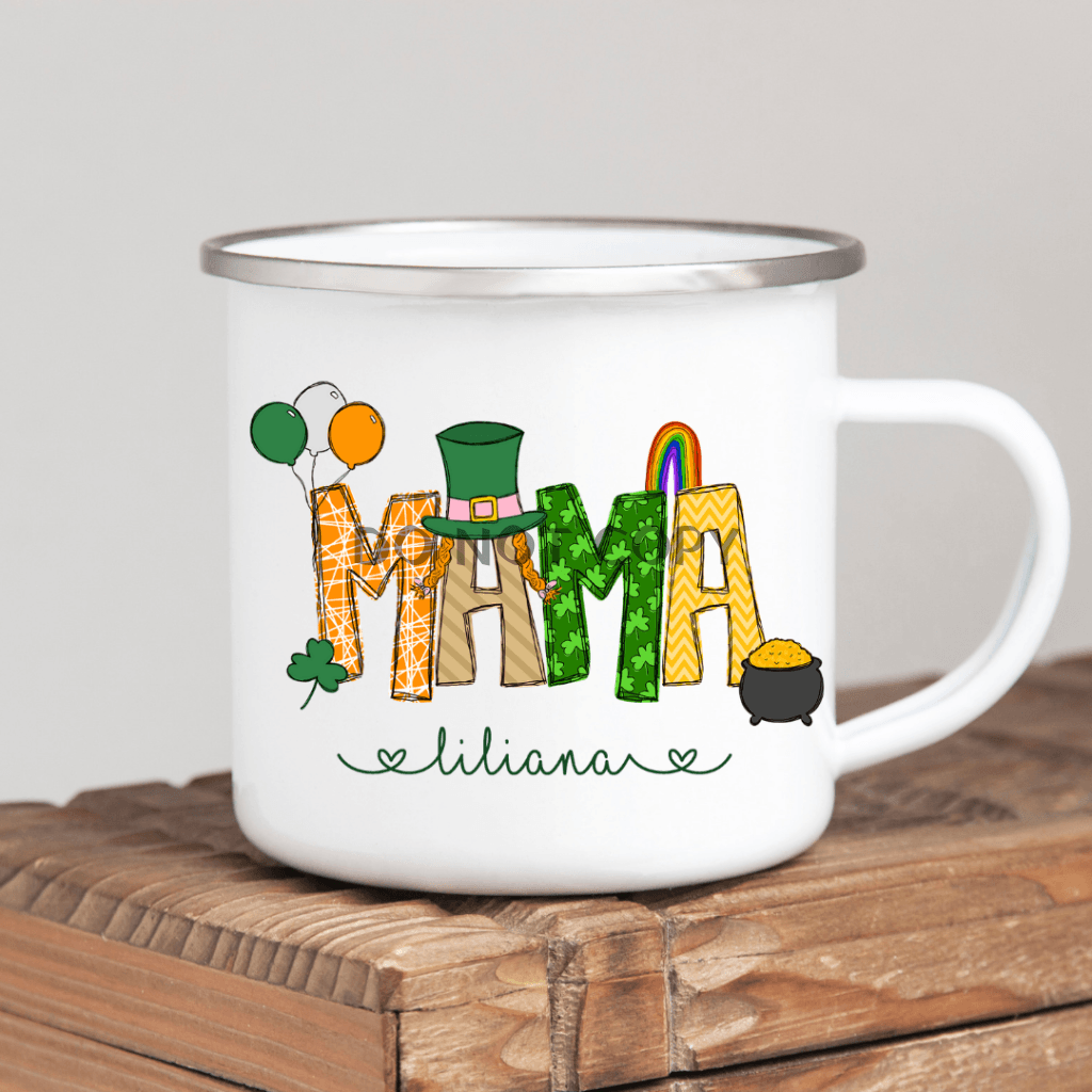 Mama Custom St. Patty Enamel Mug Mug