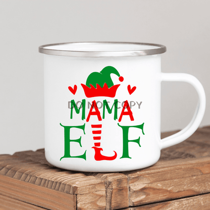 Mama Elf Enamel Mug Mug