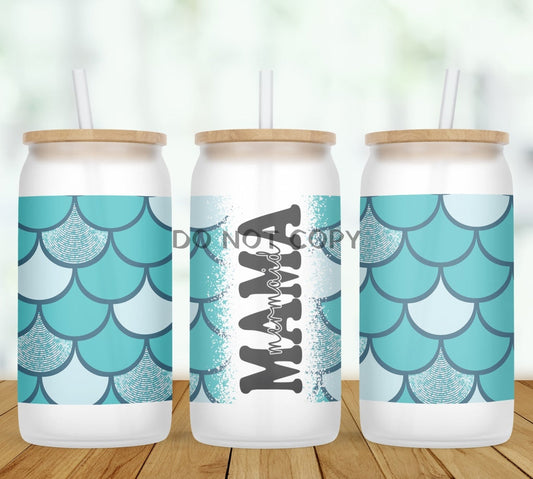 Mermaid Personalized Wrap Glass Can