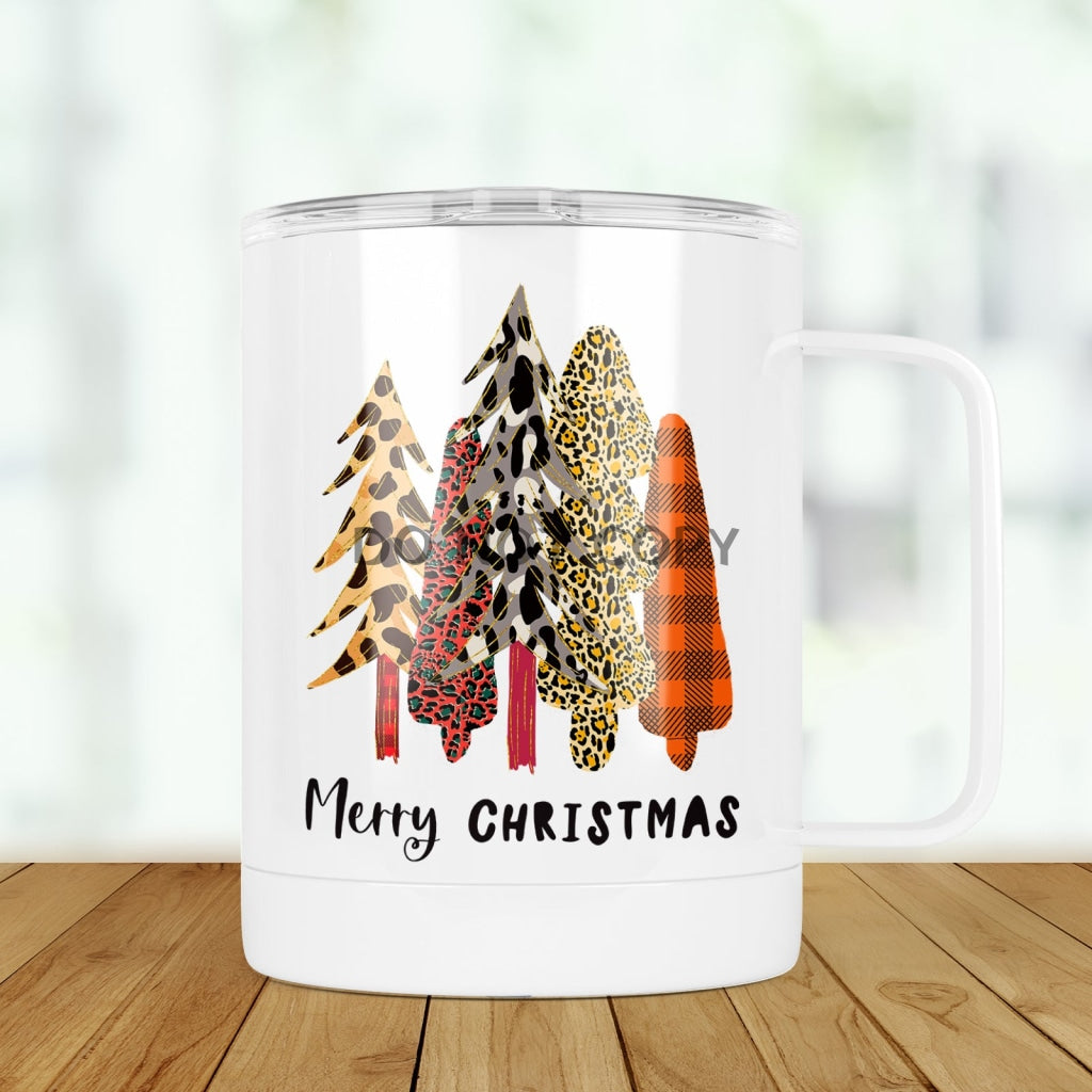 Merry Christmas Trees Travel Mugs