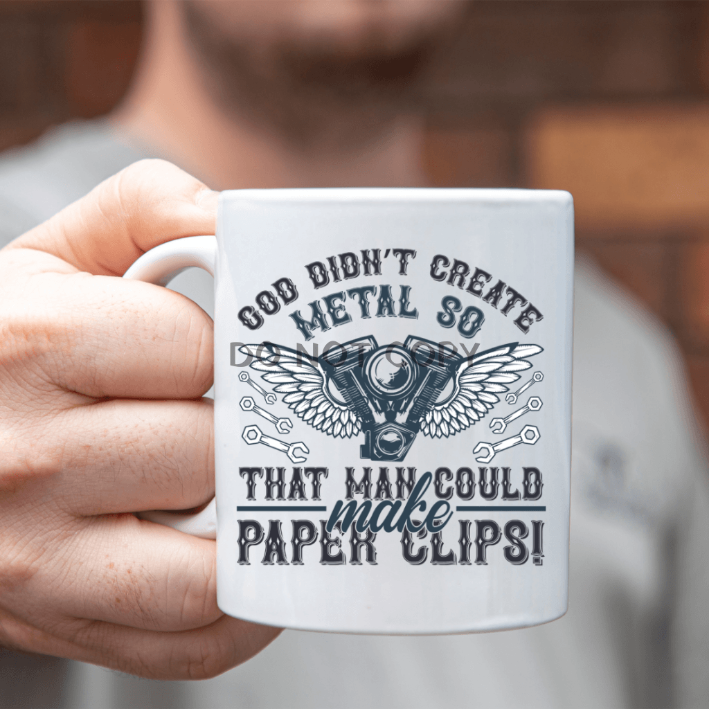 Metal Motorcycle Mug