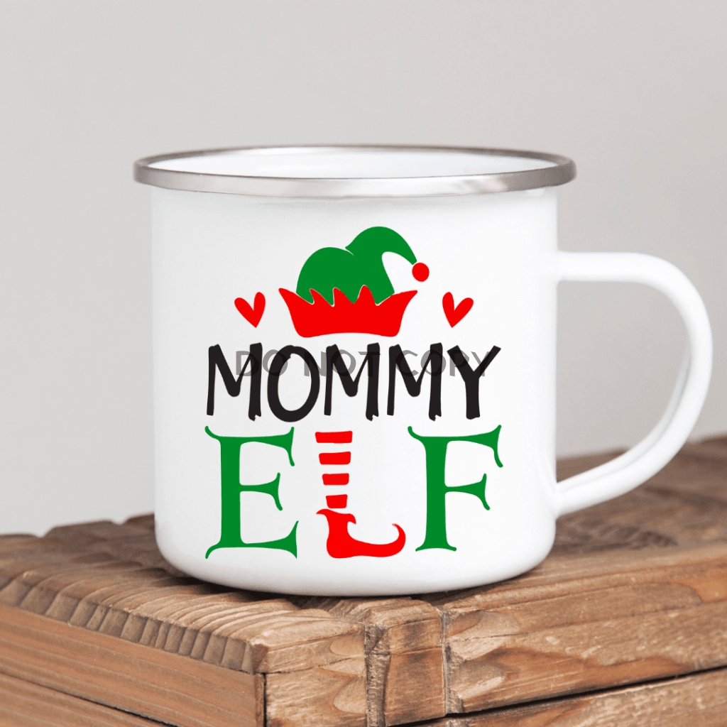 Mommy Elf Enamel Mug Mug