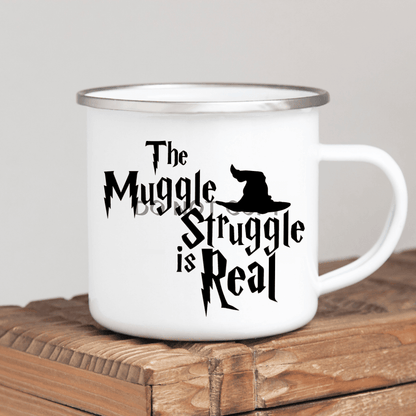 Muggle Struggle Enamel Mug Mug